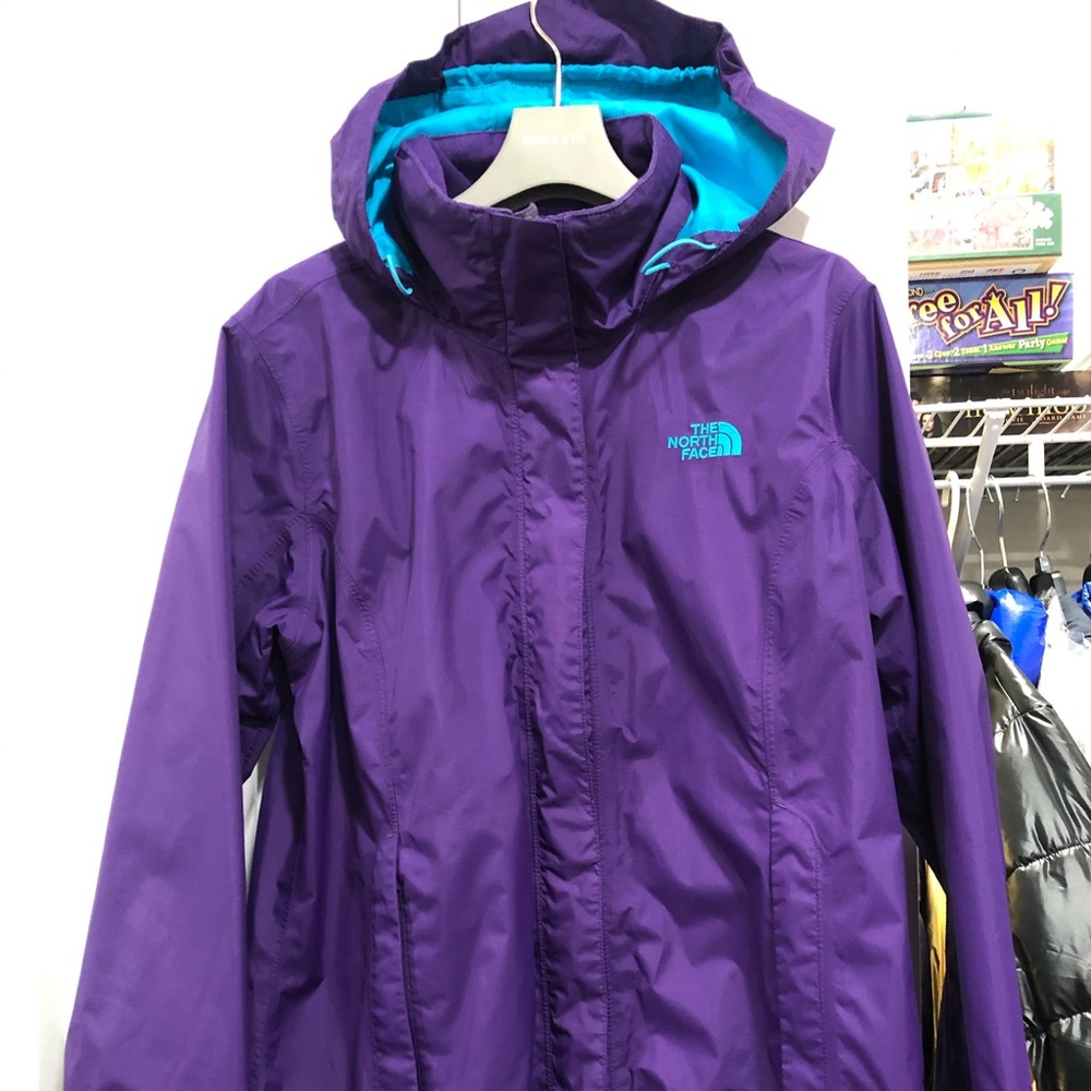 Purple North Face Raincoat